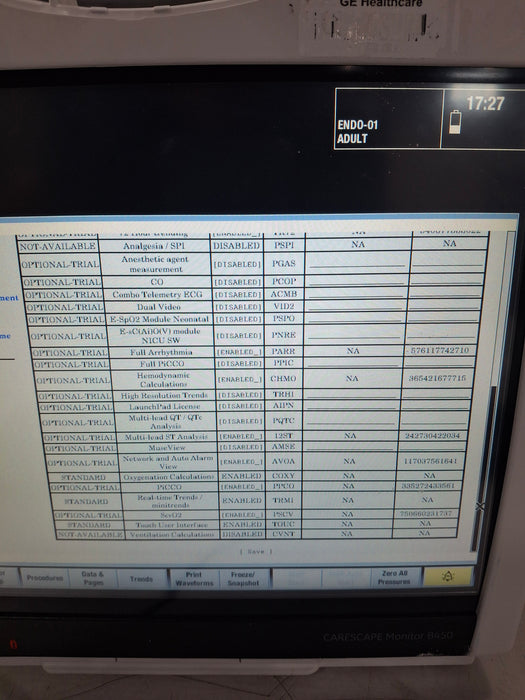 GE Healthcare Carescape B450 Critical Care Patient Monitor