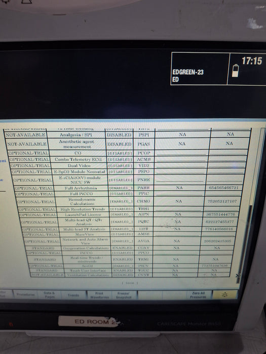 GE Healthcare Carescape B450 Emergency Care Patient Monitor