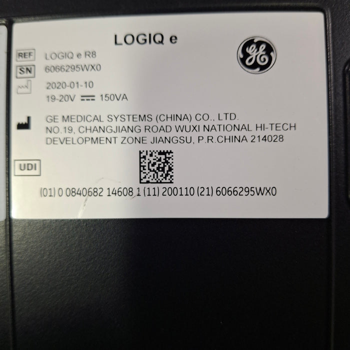 GE Healthcare NextGen Logiq e R8 Ultrasound