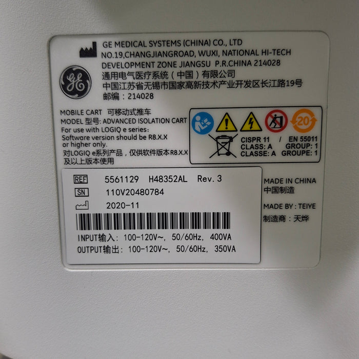 GE Healthcare NextGen Logiq e R8 Ultrasound