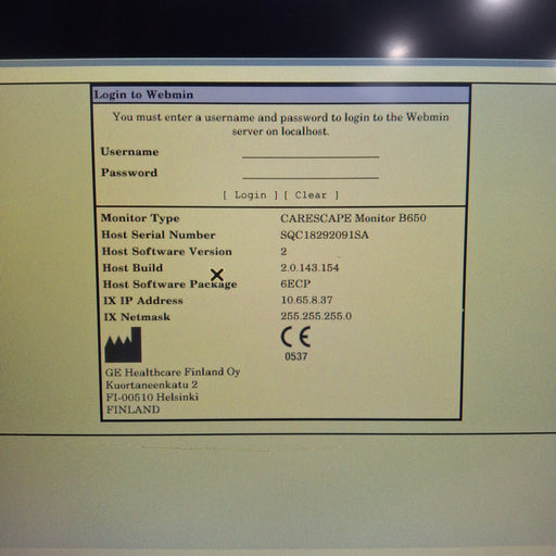 GE Healthcare GE Healthcare Carescape B650 Emergency Care Patient Monitor Patient Monitors reLink Online
