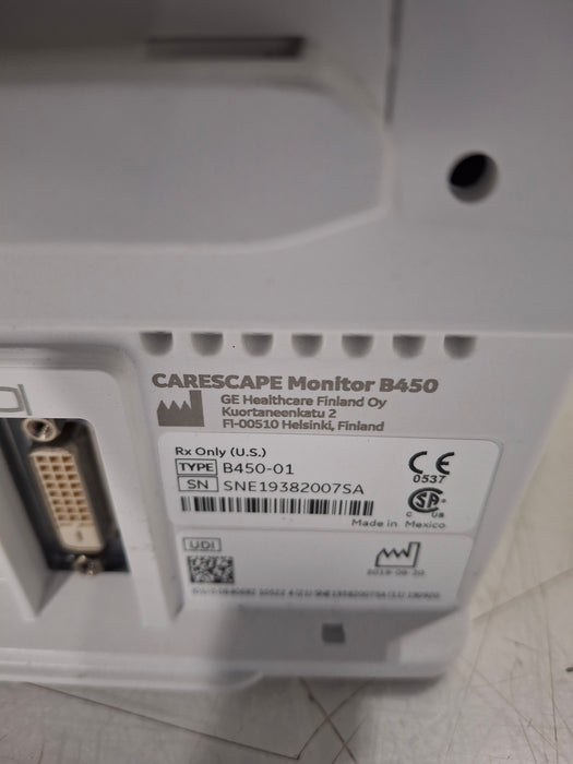 GE Healthcare Carescape B450 Post Anesthesia Care Patient Monitor
