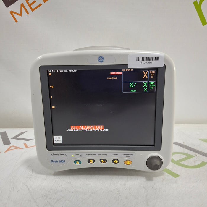 GE Healthcare Dash 4000 - GE/Nellcor SpO2 Patient Monitor