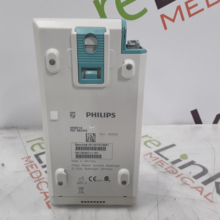 Philips M3001A-A01C06 Fast SpO2, NIBP, ECG, Temp, IBP MMS Module