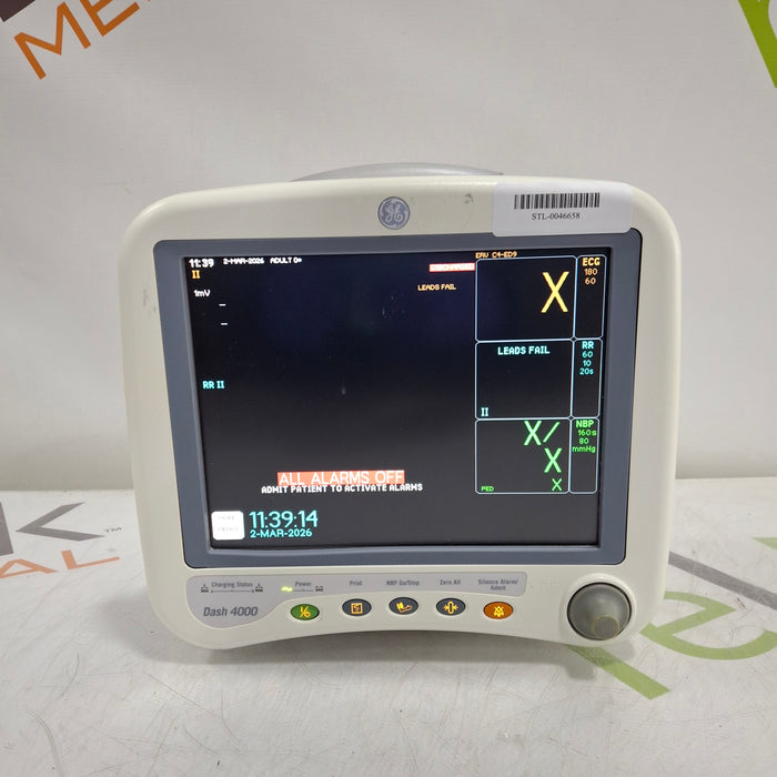 GE Healthcare Dash 4000 - GE/Nellcor SpO2 Patient Monitor