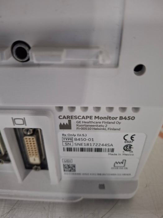 GE Healthcare Carescape B450 Critical Care Patient Monitor