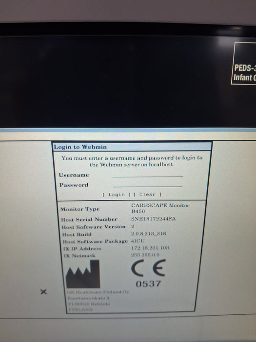 GE Healthcare Carescape B450 Critical Care Patient Monitor