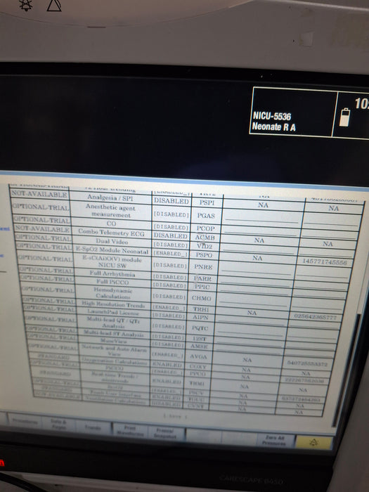 GE Healthcare Carescape B450 Neonatal Care Patient Monitor