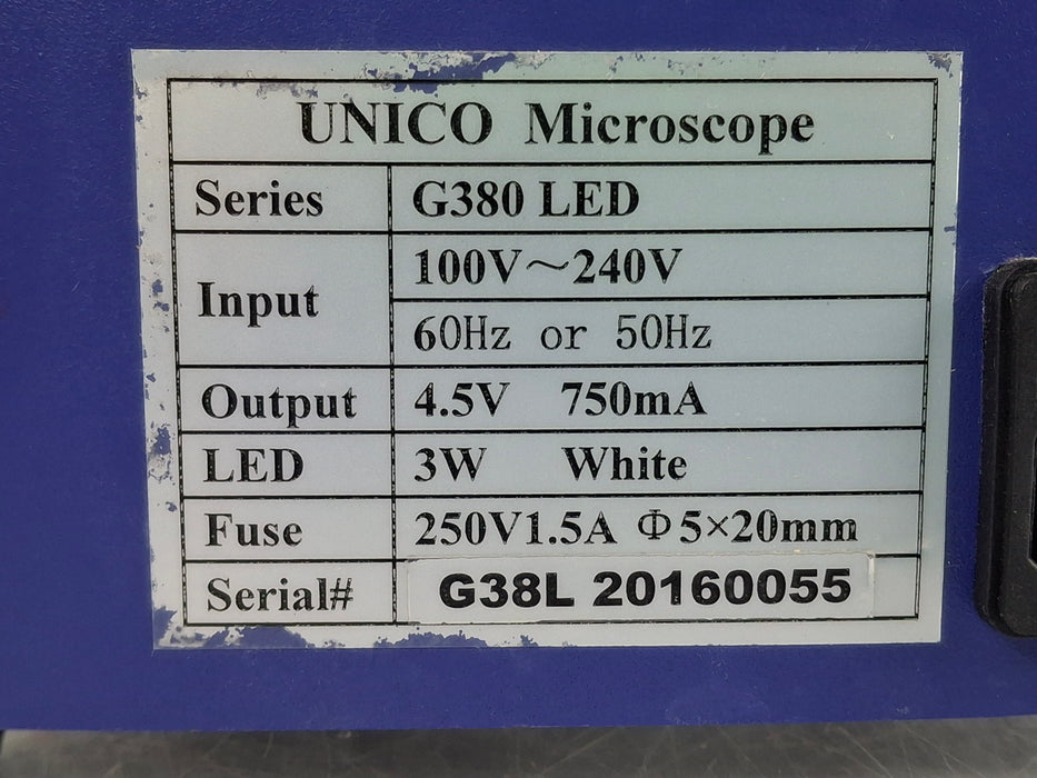 Unico G380 Binocular Microscope