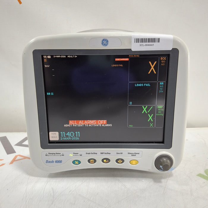 GE Healthcare Dash 4000 - GE/Nellcor SpO2 Patient Monitor