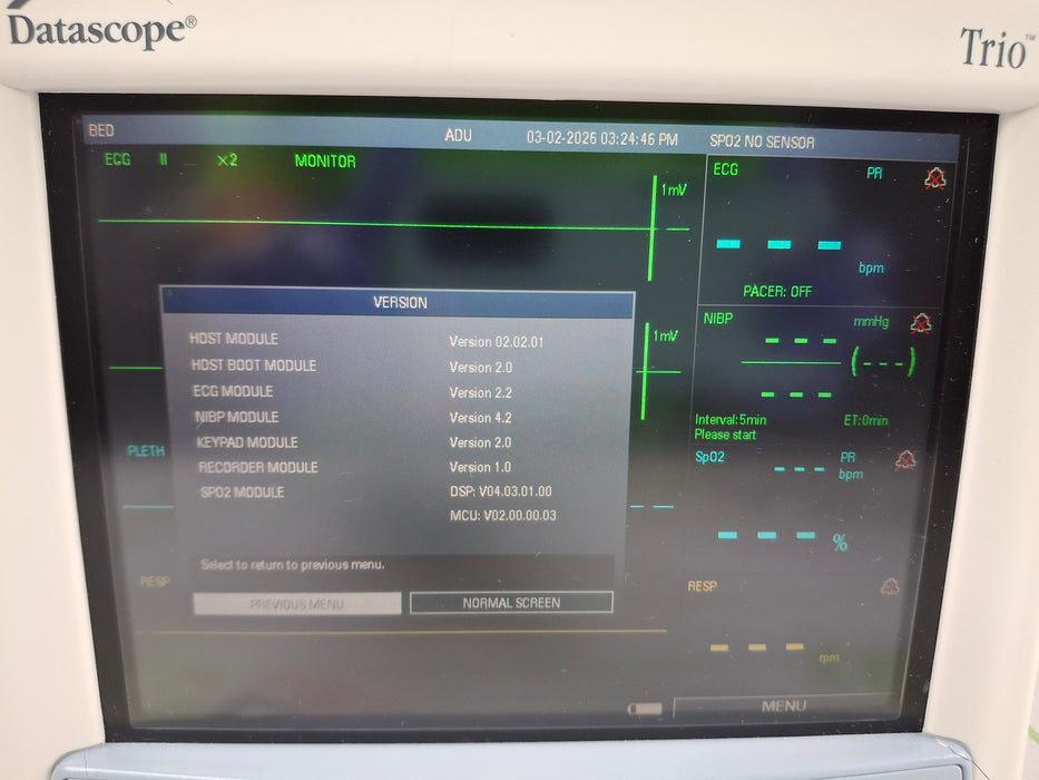 Datascope Trio Patient Monitor