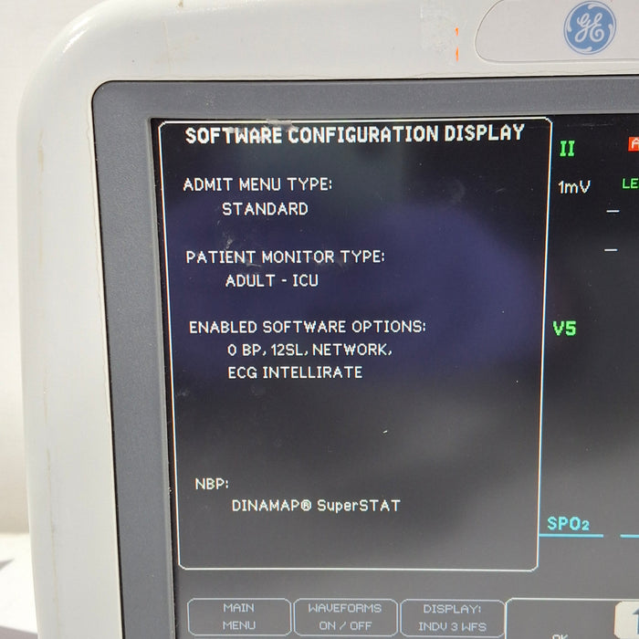 GE Healthcare Dash 4000 - GE/Nellcor SpO2 Patient Monitor