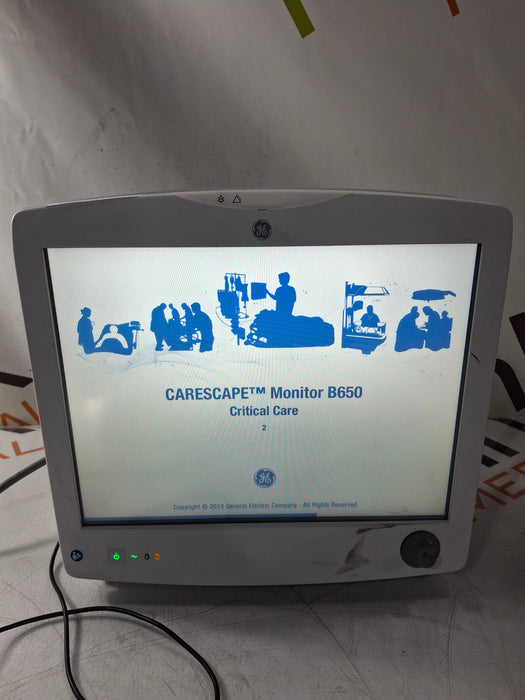 GE Healthcare Carescape B650 Critical Care Patient Monitor