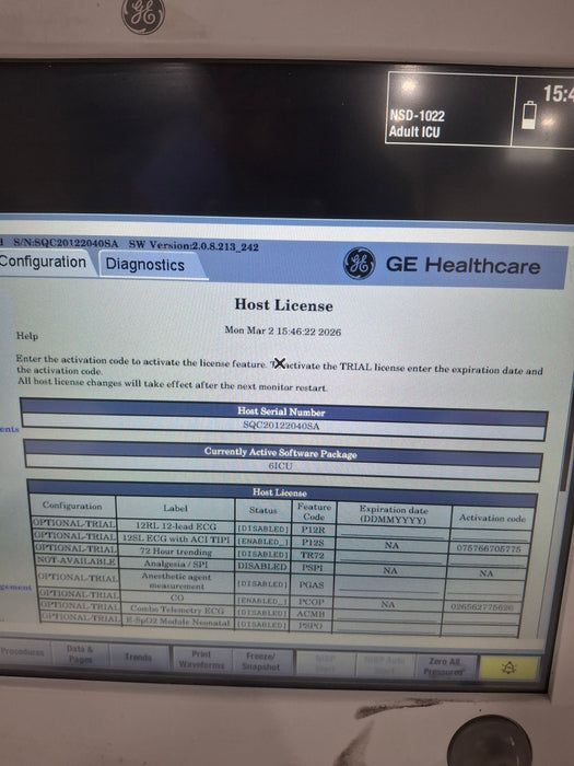 GE Healthcare Carescape B650 Critical Care Patient Monitor