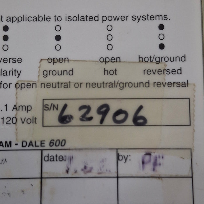 Fluke Dale 600 Safety Analyzer
