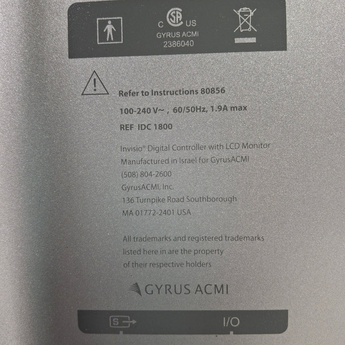Gyrus Acmi, Inc. Invisio IDC 1800 Monitor