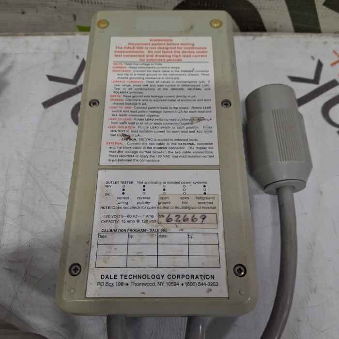 Fluke Dale 600 Safety Analyzer