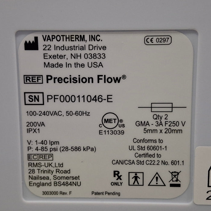 Vapotherm Precision Flow Meter Humidifier