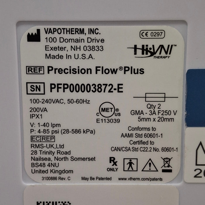 Vapotherm Precision Flow Plus Meter Humidifier