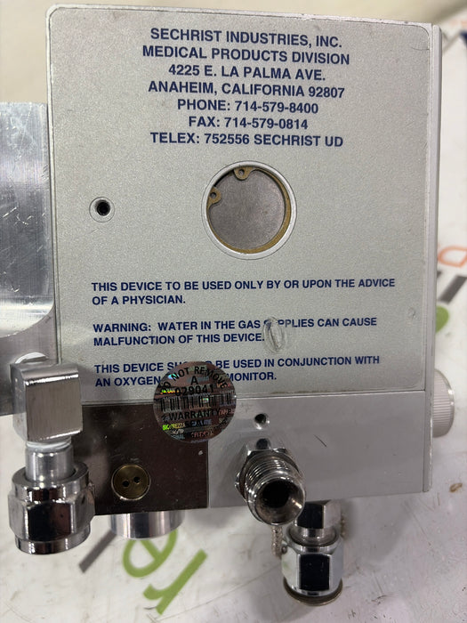 Sechrist 3500HL Air-Oxygen Mixer