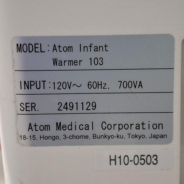 Atom Medical USA 103 Infant Warmer