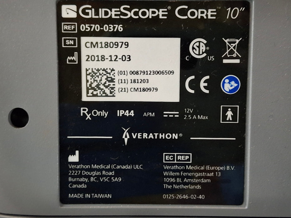 Verathon Medical, Inc Glidescope Core 10" Video Laryngoscope