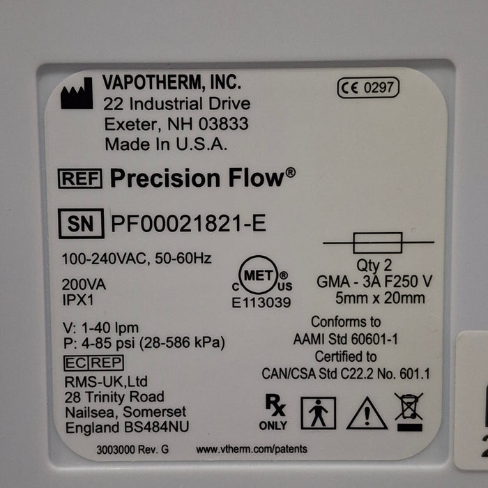 Vapotherm Precision Flow Meter Humidifier