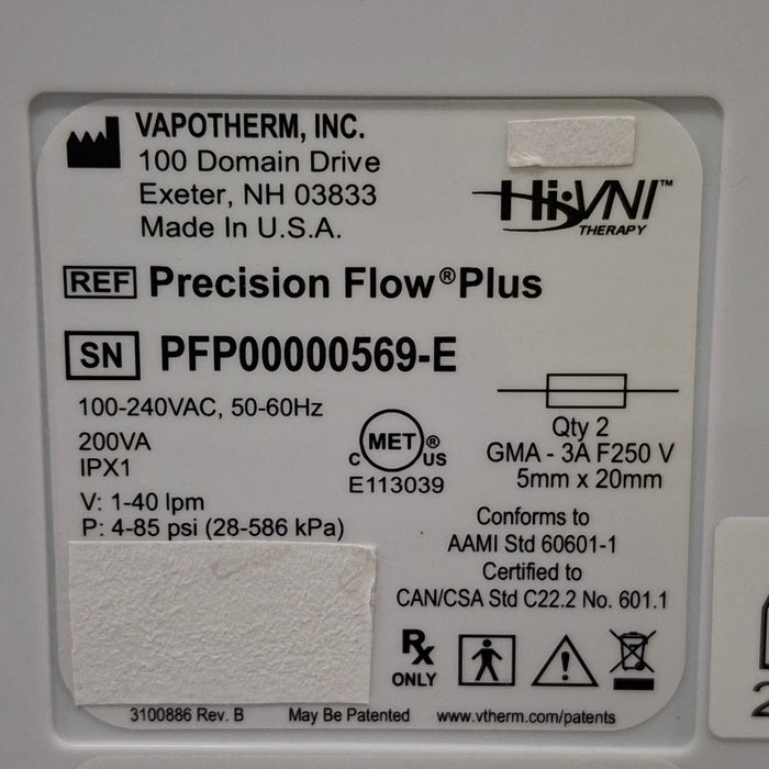 Vapotherm Precision Flow Plus Meter Humidifier