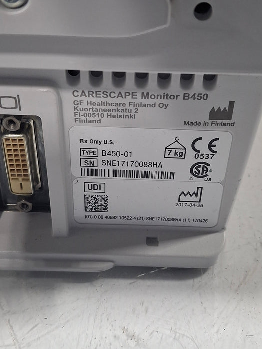 GE Healthcare Carescape B450 Critical Care Patient Monitor