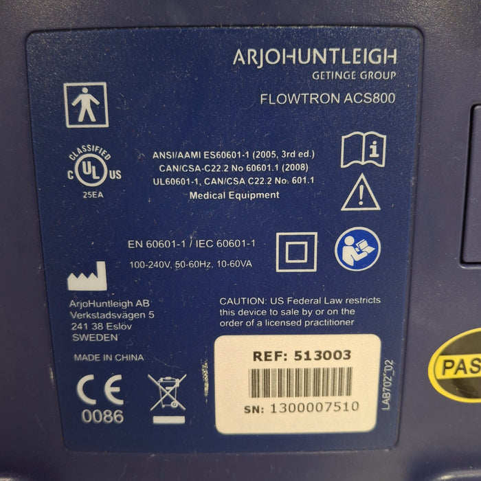 Arjo Flowtron ACS800 Compression Pump