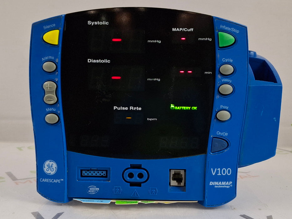 GE Healthcare Dinamap V100 - NIBP, SpO2, Temp Vital Signs Monitor