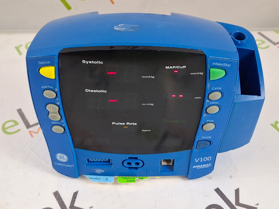 GE Healthcare Dinamap V100 - NIBP, SpO2, Temp Vital Signs Monitor