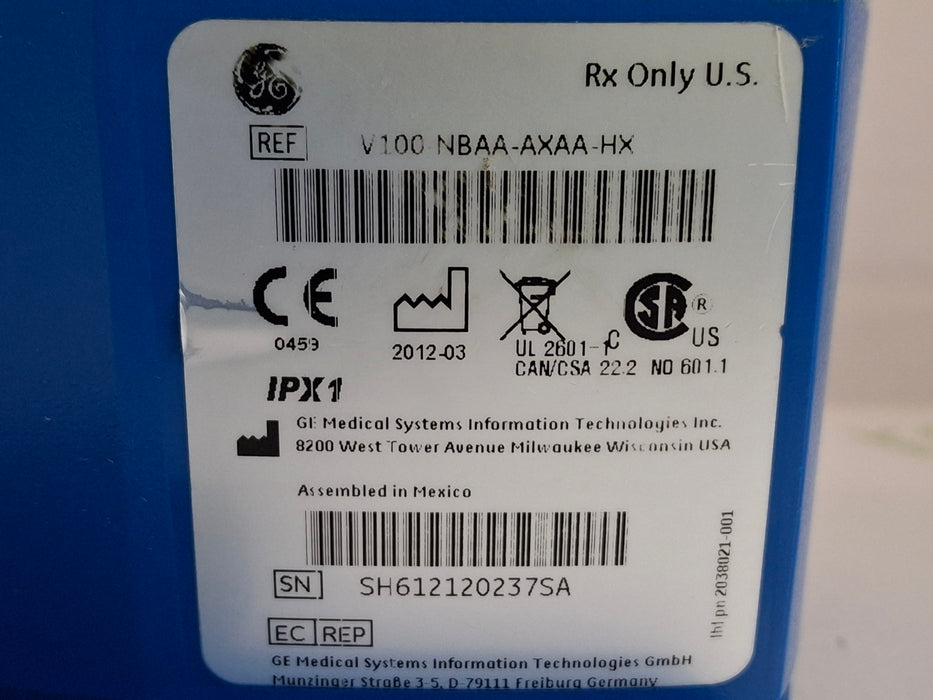 GE Healthcare Dinamap V100 - NIBP, SpO2, Temp Vital Signs Monitor