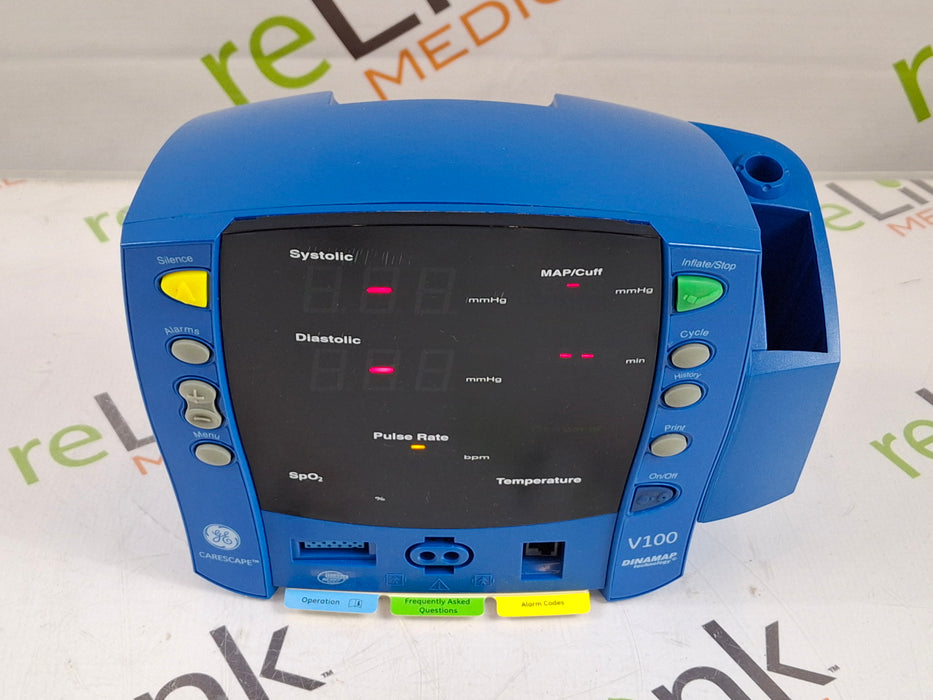 GE Healthcare Dinamap V100 - NIBP, SpO2, Temp Vital Signs Monitor