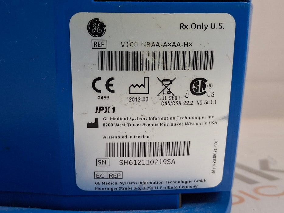 GE Healthcare Dinamap V100 - NIBP, SpO2, Temp Vital Signs Monitor
