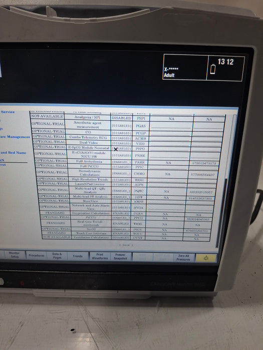 GE Healthcare Carescape B450 Post Anesthesia Care Patient Monitor