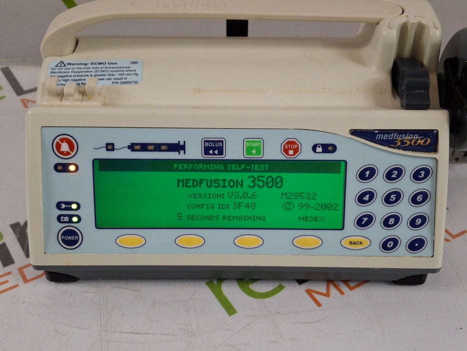 Smiths Medical Medfusion 3500 Version 3 Syringe Infusion Pump