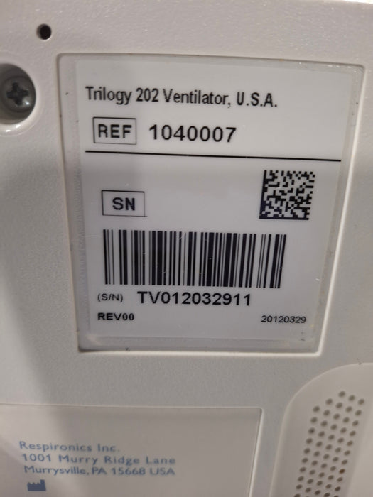Respironics Trilogy 202 Ventilator