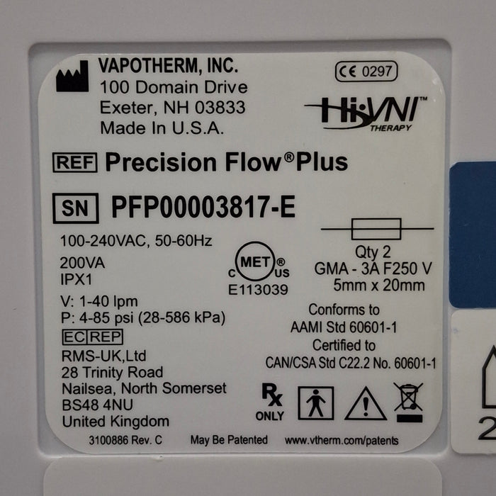 Vapotherm Precision Flow Plus Meter Humidifier