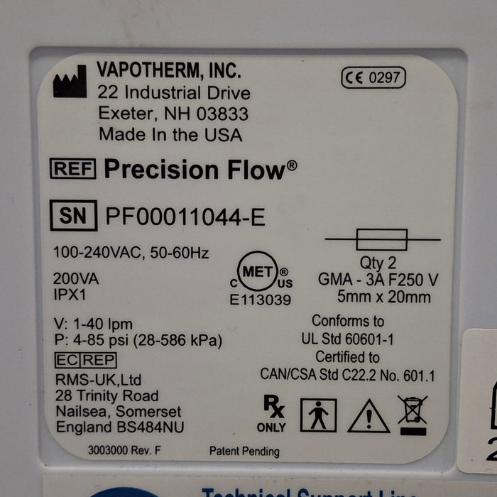 Vapotherm Precision Flow Meter Humidifier