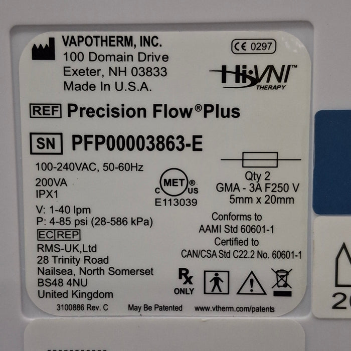 Vapotherm Precision Flow Plus Meter Humidifier