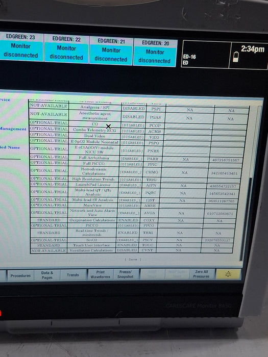 GE Healthcare Carescape B450 Emergency Care Patient Monitor