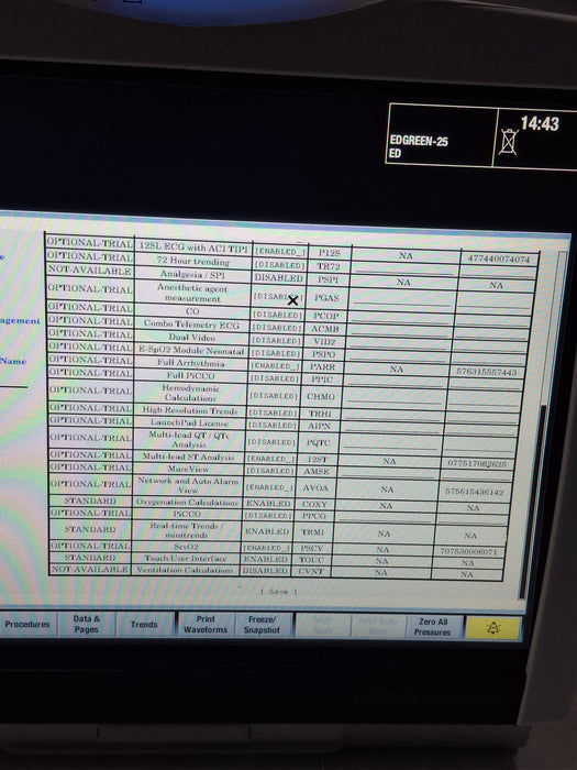 GE Healthcare Carescape B450 Post Anesthesia Care Patient Monitor