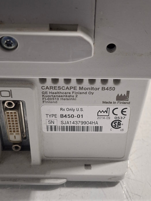 GE Healthcare Carescape B450 Post Anesthesia Care Patient Monitor
