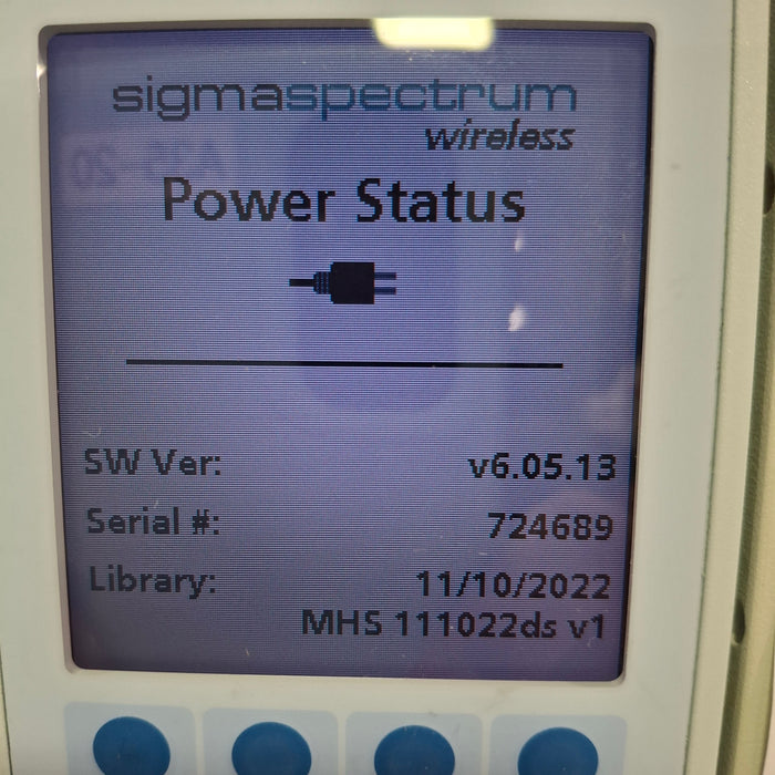 Baxter Sigma Spectrum 6.05.13 with B/G Battery Infusion Pump