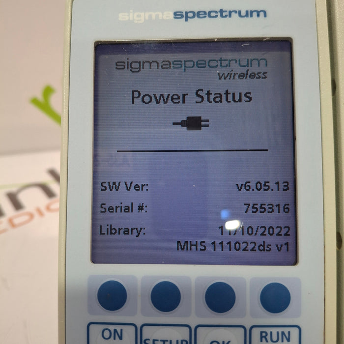Baxter Sigma Spectrum 6.05.13 with B/G Battery Infusion Pump