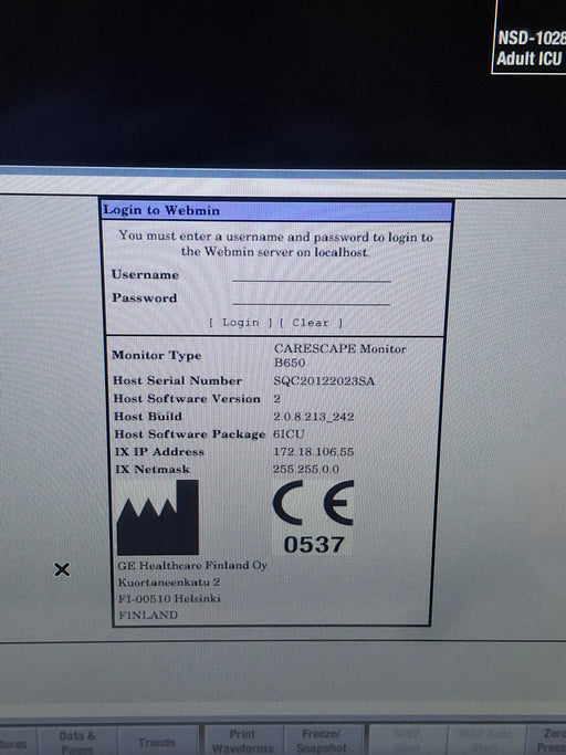GE Healthcare GE Healthcare Carescape B650 Critical Care Patient Monitor Patient Monitors reLink Online