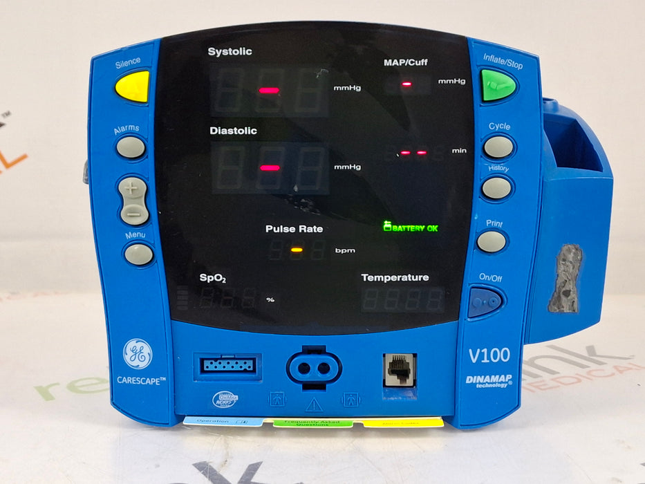 GE Healthcare Dinamap V100 - NIBP, SpO2, Temp Vital Signs Monitor