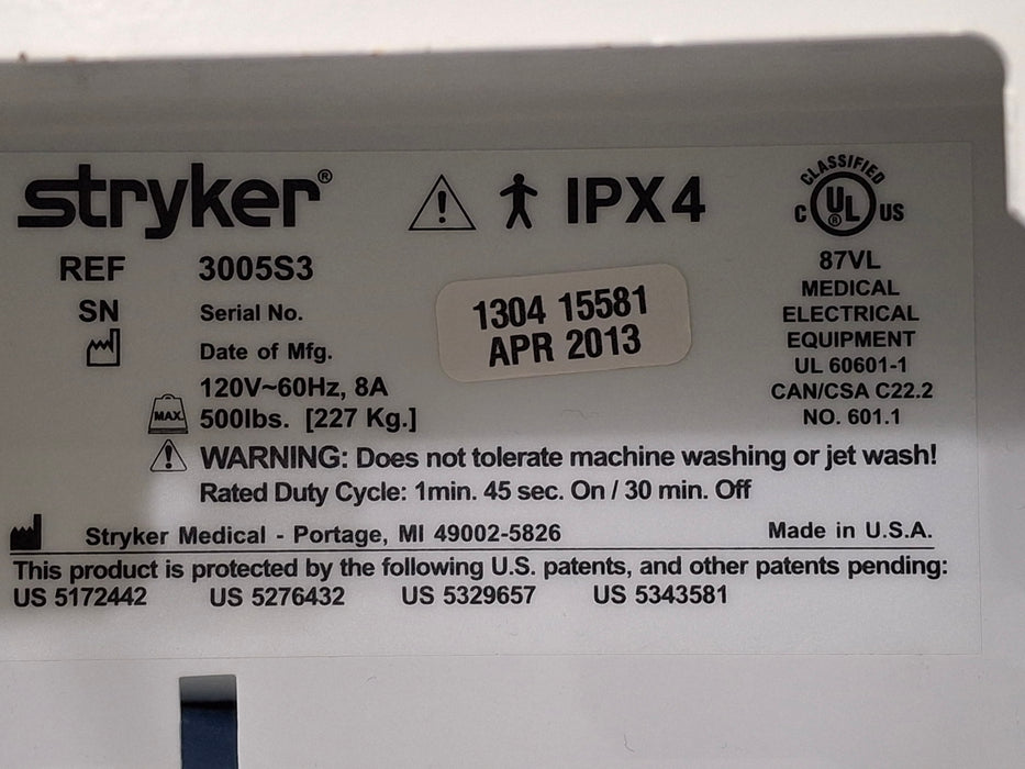 Stryker Secure III 3005 Hospital Bed