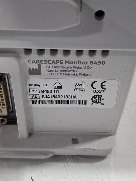 GE Healthcare Carescape B450 Critical Care Patient Monitor